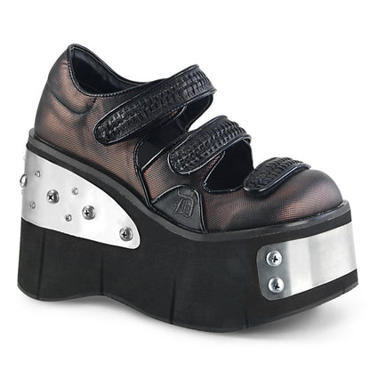 DemoniaCult Pompe da donna KERA-13 pelle vegana BLK-PEWTER