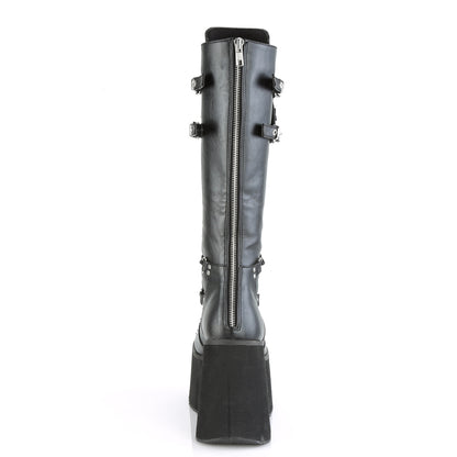 DemoniaCult Stivali da donna KERA-200 pelle vegana BLK