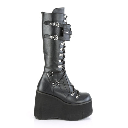 DemoniaCult Stivali da donna KERA-200 pelle vegana BLK