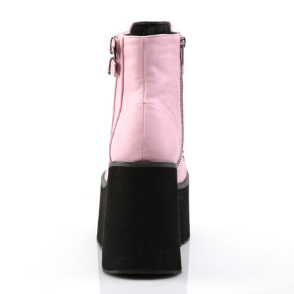 DemoniaCult Womens Ankle Boots KERA-21 B. Pink Vegan Leather