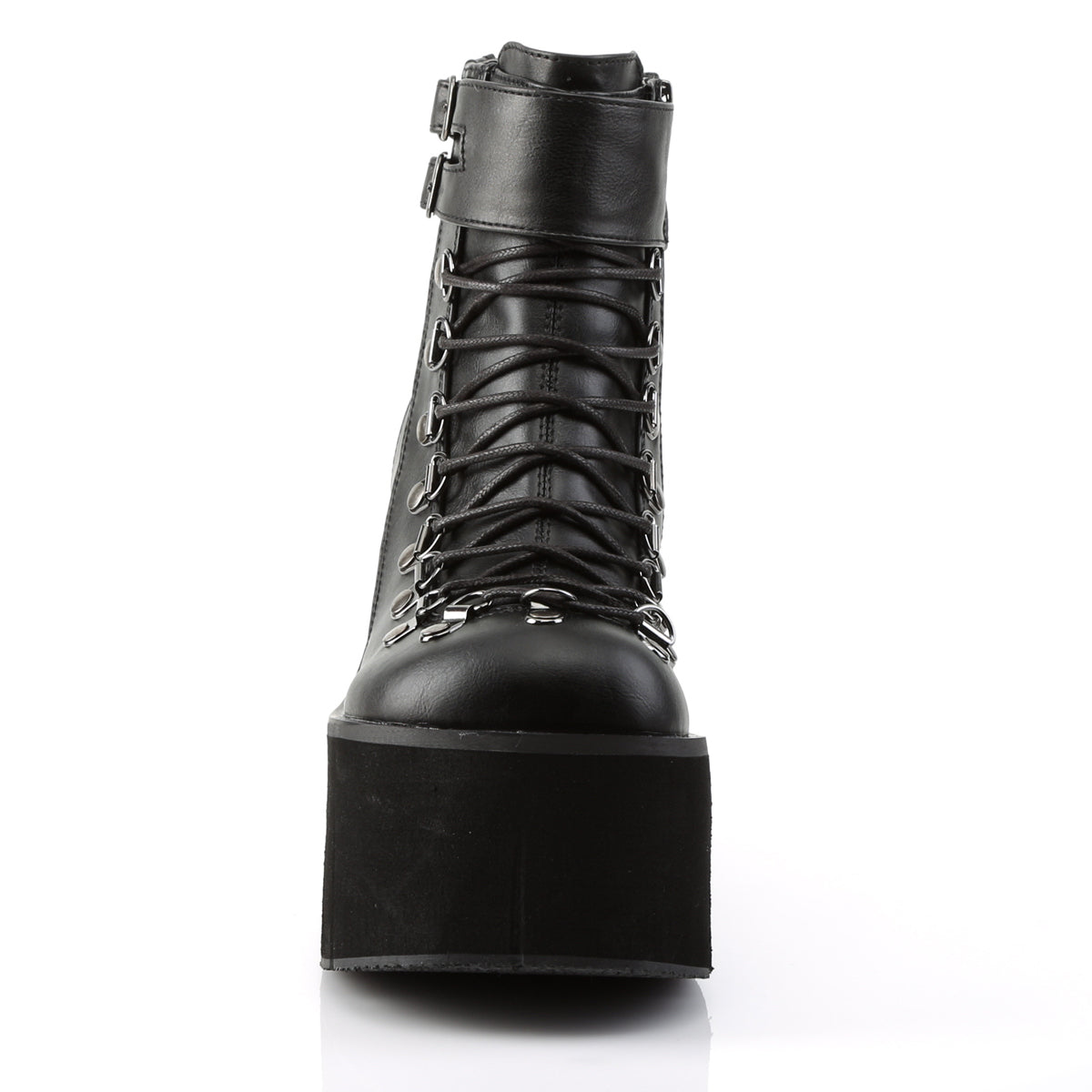DemoniaCult Womens Ankle Boots KERA-21 Blk Vegan Leather