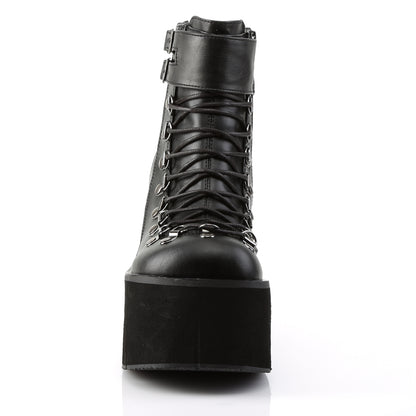DemoniaCult Womens Ankle Boots KERA-21 Blk Vegan Leather