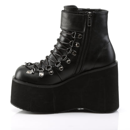 DemoniaCult Womens Ankle Boots KERA-21 Blk Vegan Leather