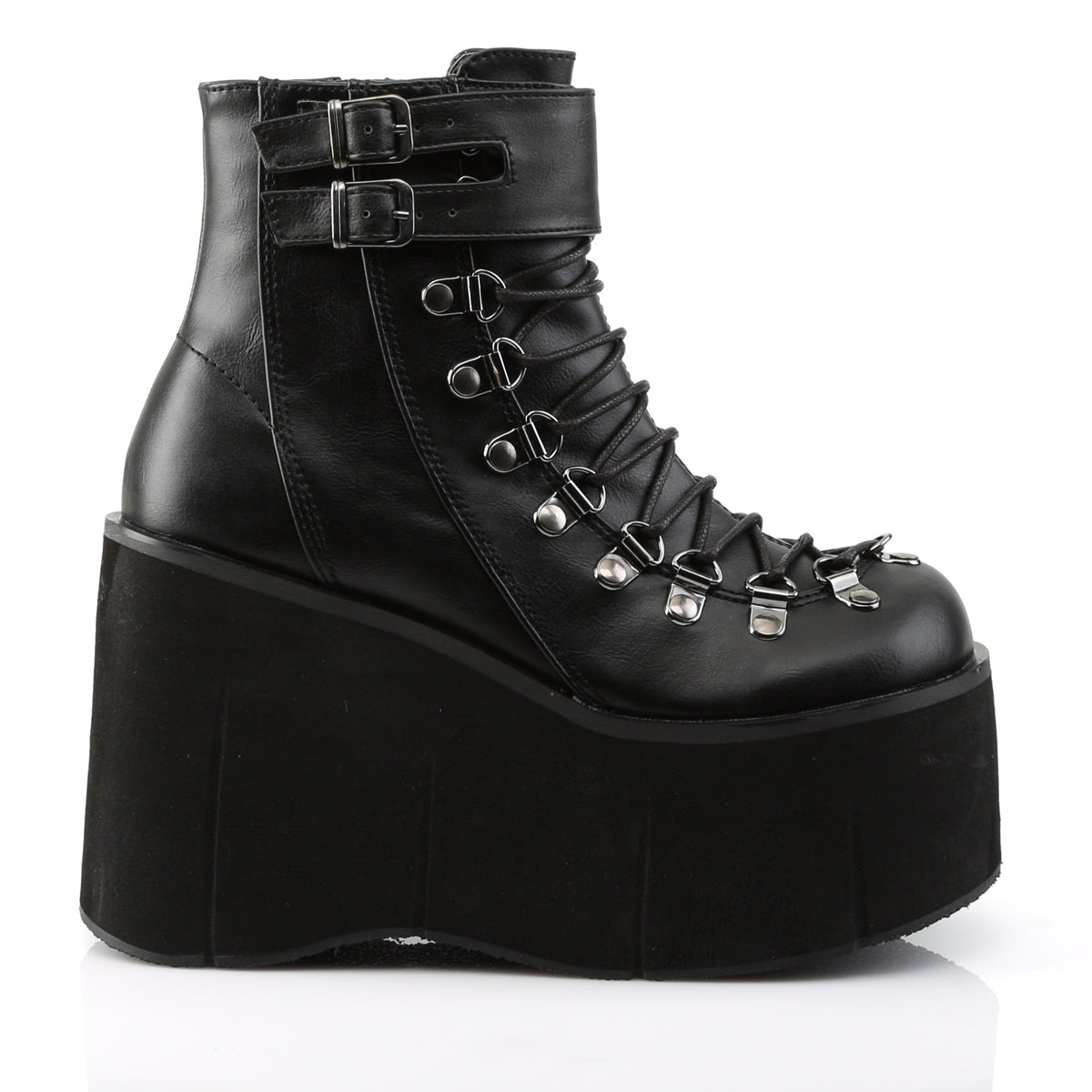 DemoniaCult Womens Ankle Boots KERA-21 Blk Vegan Leather