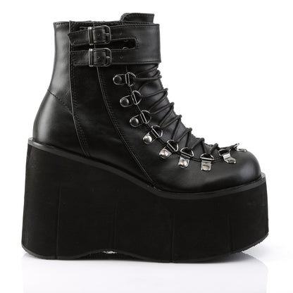 DemoniaCult Womens Ankle Boots KERA-21 Blk Vegan Leather