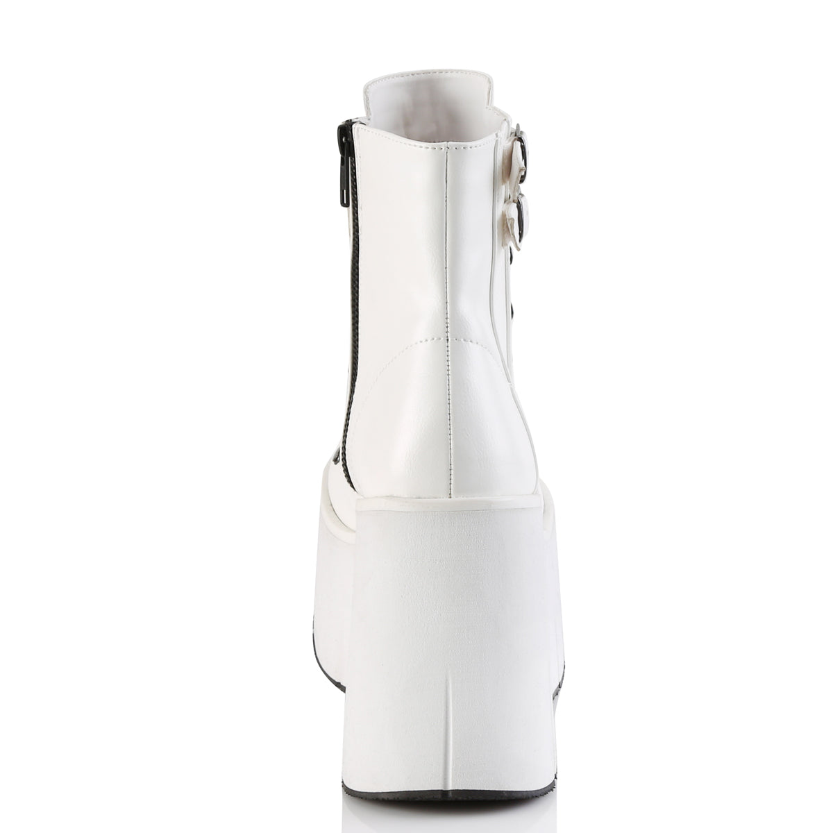 DemoniaCult Womens Ankle Boots KERA-21 Wht Vegan Leather