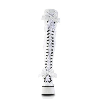 DemoniaCult  Stivali KERA-303 WHT Stretch Brevet
