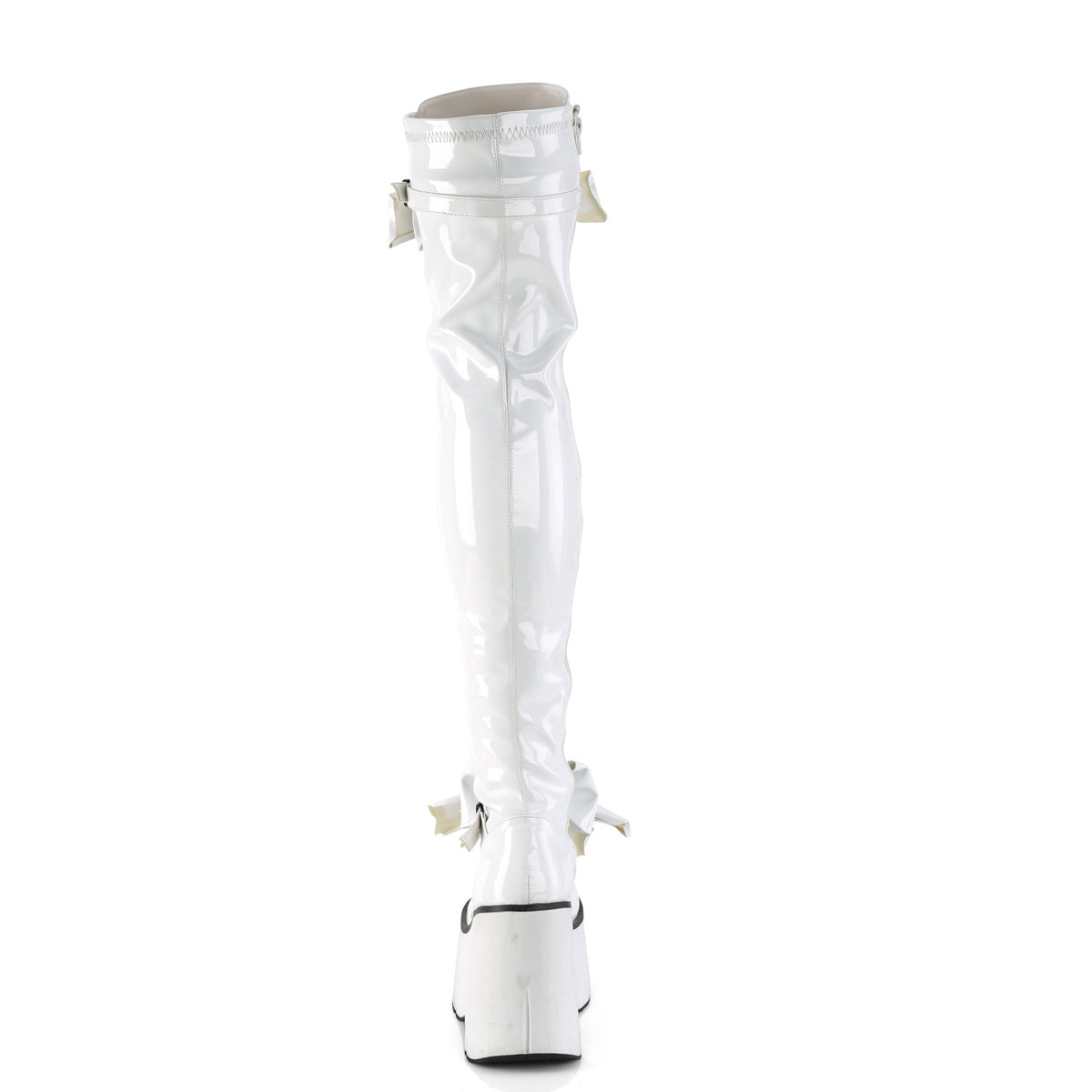 DemoniaCult  Stivali KERA-303 WHT Stretch Brevet