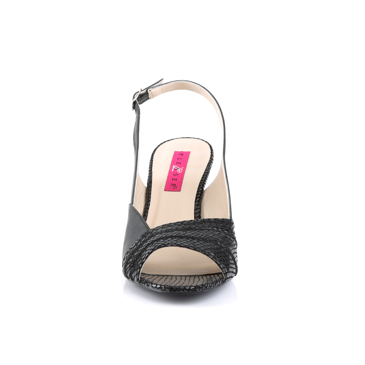 Pleaser Pink Label Womens Pumps KIMBERLY-01SP Blk Faux Leather