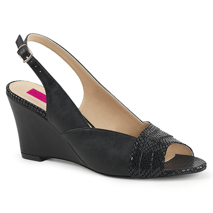 Pleaser Pink Label Womens Pumps KIMBERLY-01SP Blk Faux Leather