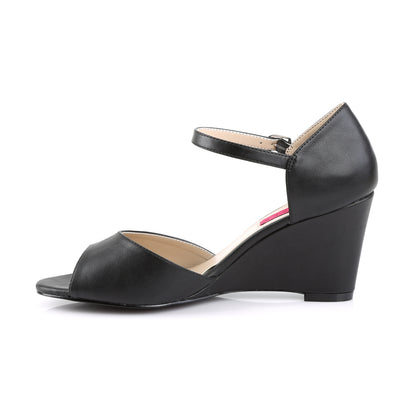 Pleaser Pink Label Womens Pumps KIMBERLY-05 Blk Faux Leather