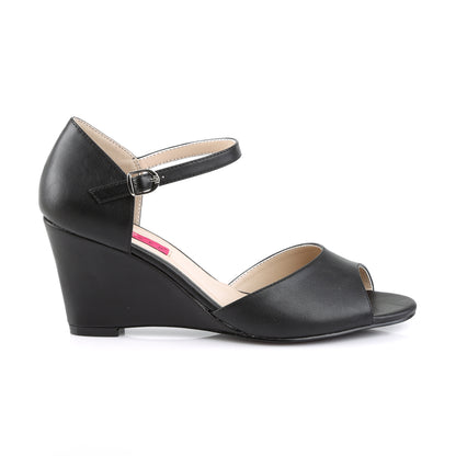 Pleaser Pink Label Womens Pumps KIMBERLY-05 Blk Faux Leather