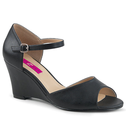 Pleaser Pink Label Womens Pumps KIMBERLY-05 Blk Faux Leather