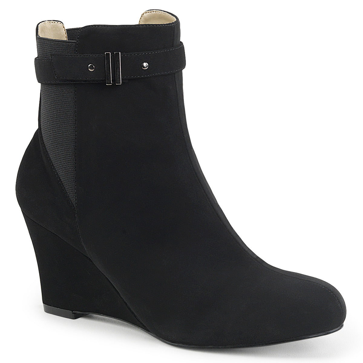 Pleaser Pink Label Stivaletti da donna KIMBERLY-102 BLK Nubuck Suede