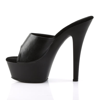 Pleaser Sandali da donna KISS-201 Blk in ecopelle / BLK opaco