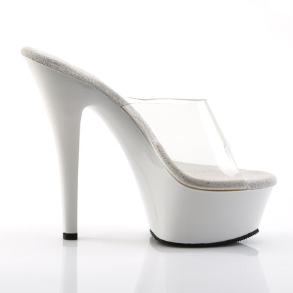 Pleaser Womens Sandals KISS-201 Clr/Wht
