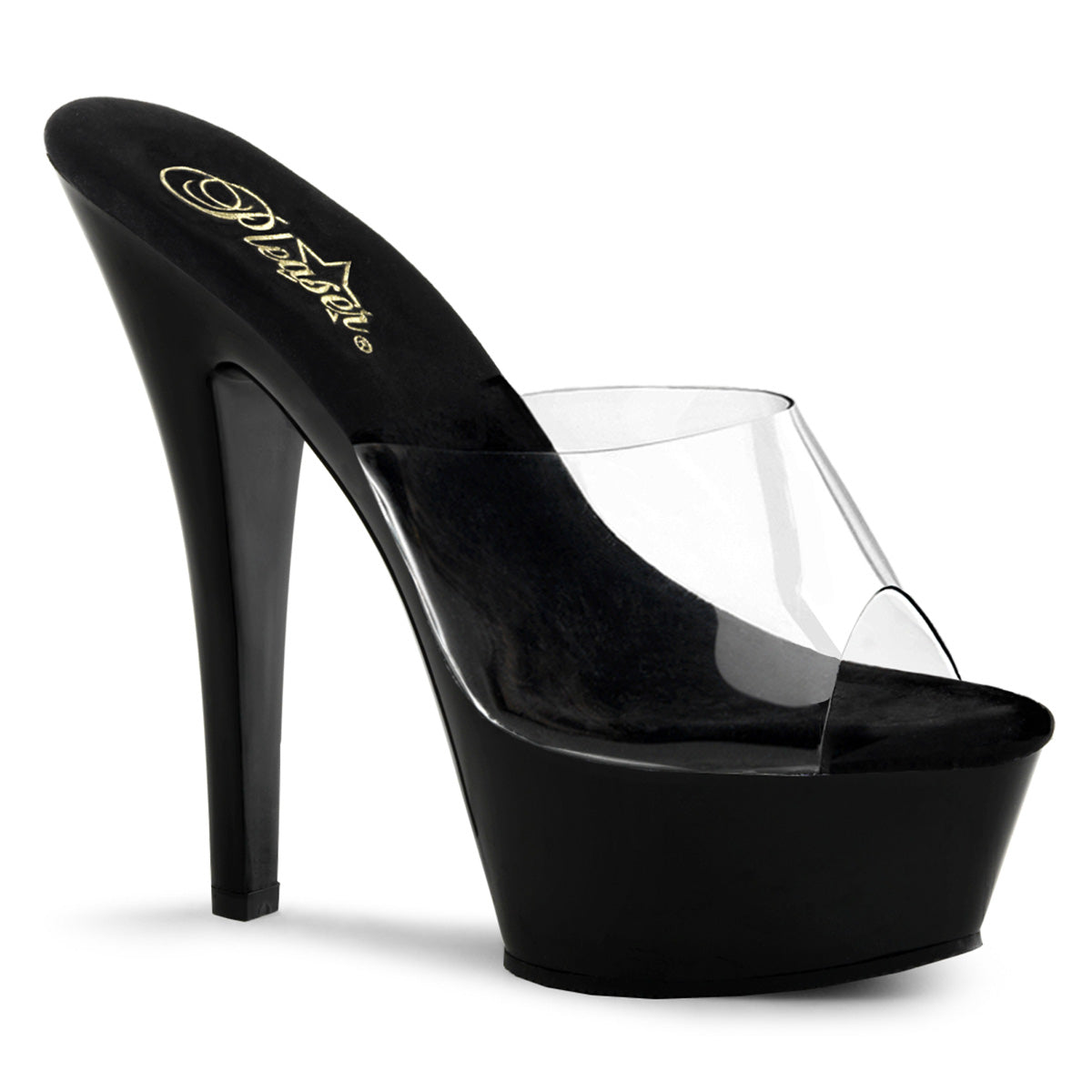 Pleaser Sandali da donna KISS-201 CLR / BLK