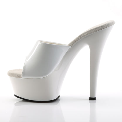 Pleaser Womens Sandals KISS-201 Wht Pat/Wht