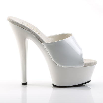 Pleaser Womens Sandals KISS-201 Wht Pat/Wht