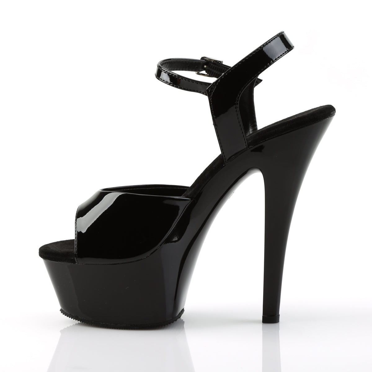 Pleaser KISS-209 Blk Pat/Blk