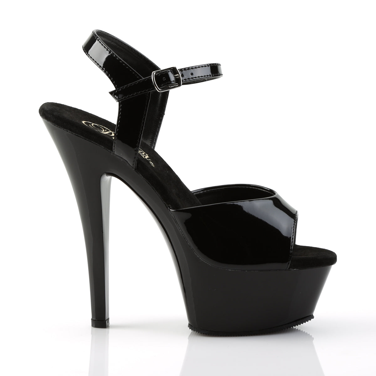 Pleaser KISS-209 Blk Pat/Blk