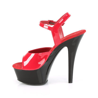 Pleaser Sandali da donna KISS-209 Pat rossa / BLK