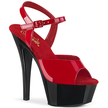 Pleaser Sandali da donna KISS-209 Pat rossa / BLK