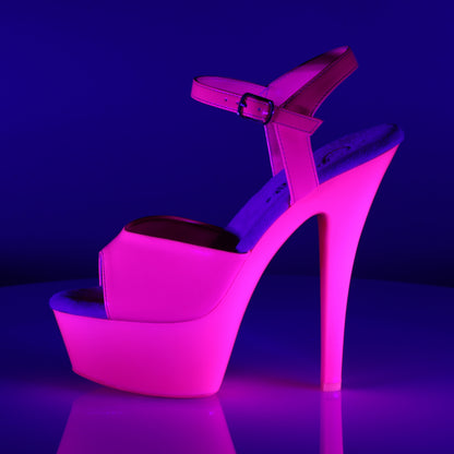 Pleaser Sandali da donna KISS-209UV neon h. rosa / h. Rosa