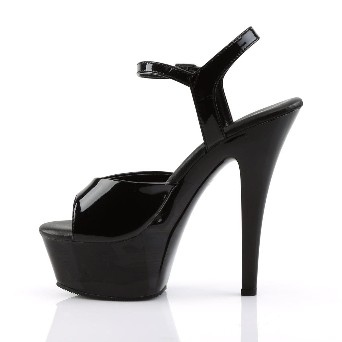 Pleaser Sandali da donna KISS-209VL BLK PAT / BLK