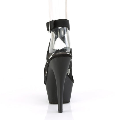 Pleaser Sandali da donna KISS-241 BLK ELASTIC BAND / BLK MATTE