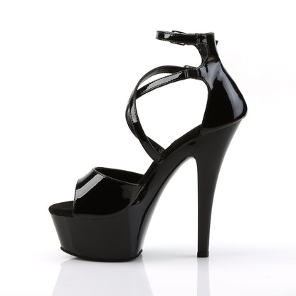 Pleaser Sandali da donna KISS-254 BLK PAT / BLK