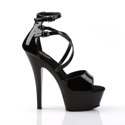 Pleaser Sandali da donna KISS-254 BLK PAT / BLK