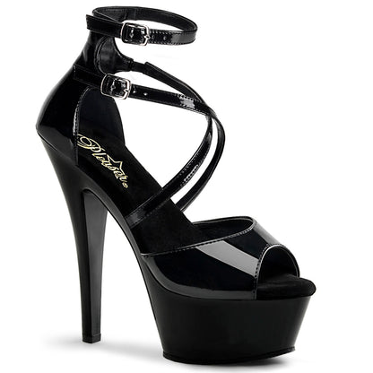 Pleaser Sandali da donna KISS-254 BLK PAT / BLK