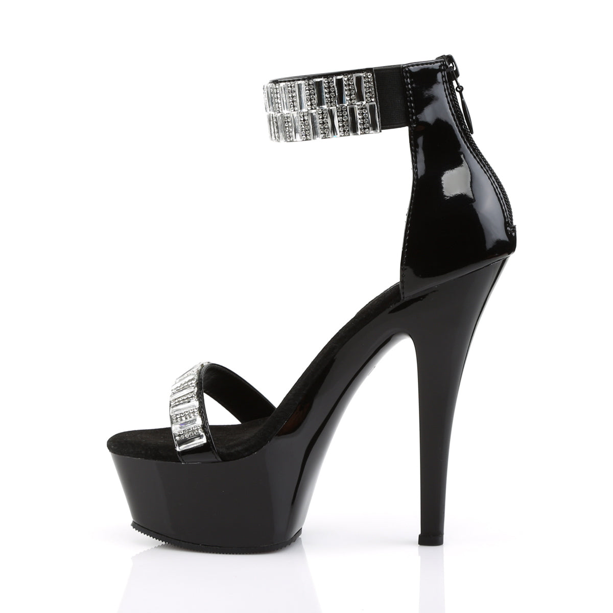 Pleaser Sandali da donna KISS-269RS BLK / BLK