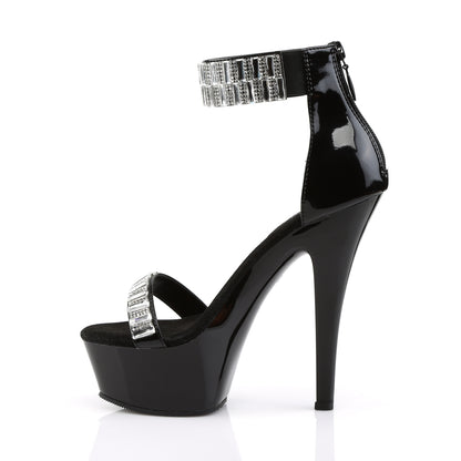 Pleaser Sandali da donna KISS-269RS BLK / BLK