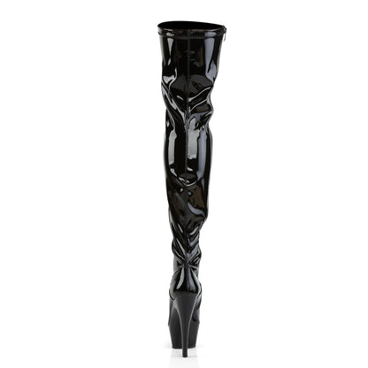 Pleaser Stivali da donna KISS-3000 BLK STR PAT / BLK