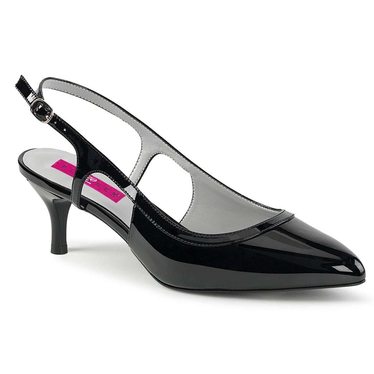 Pleaser Pink Label Pompe da donna Kitten-02 BLK PAT