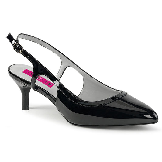 Pleaser Pink Label Pompe da donna Kitten-02 BLK PAT