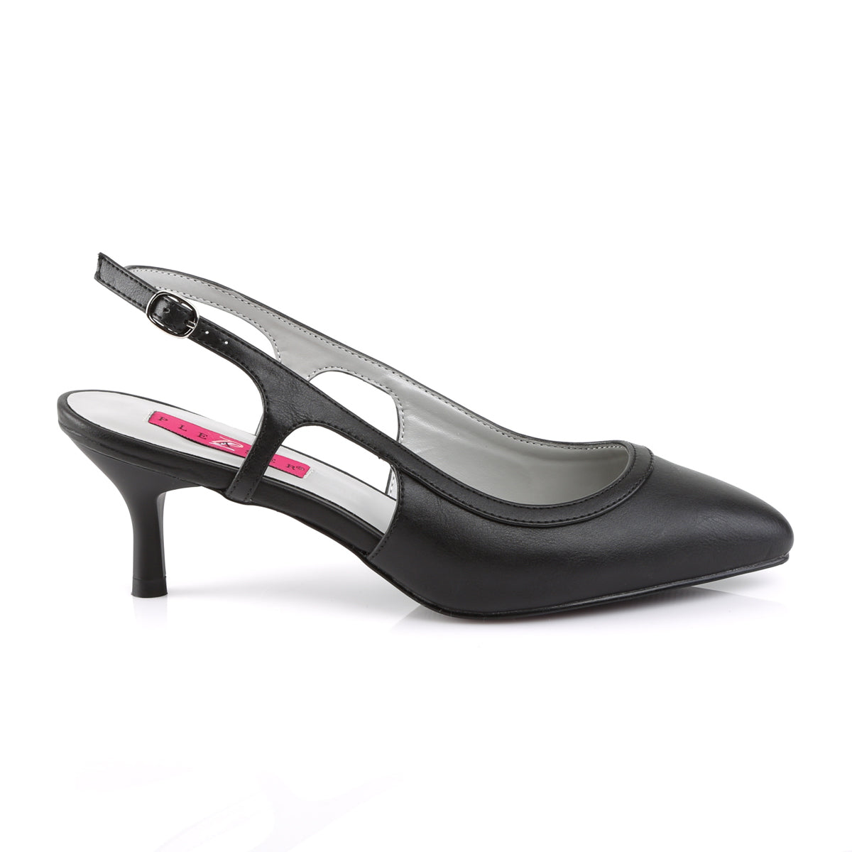 Pleaser Pink Label Pompe da donna Kitten-02 Blk in ecopelle