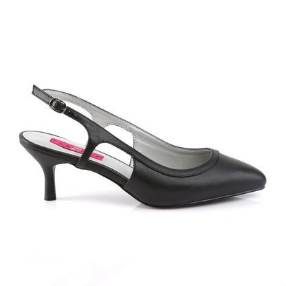 Pleaser Pink Label Pompe da donna Kitten-02 Blk in ecopelle