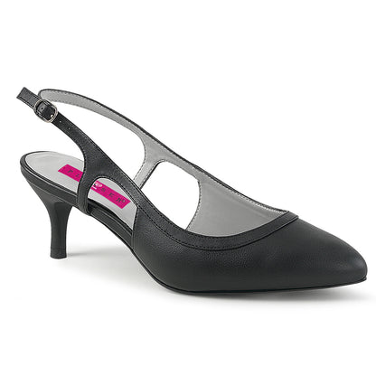 Pleaser Pink Label Pompe da donna Kitten-02 Blk in ecopelle