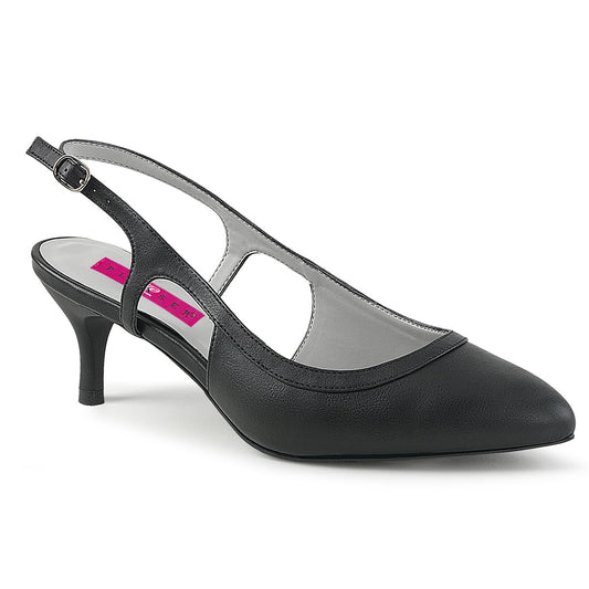 Pleaser Pink Label Pompe da donna Kitten-02 Blk in ecopelle