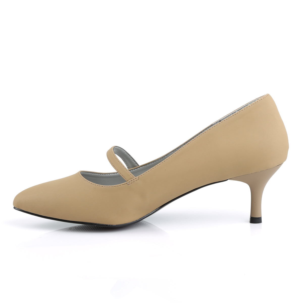 Pleaser Pink Label Pompe da donna Kitten-03 Taupe Nubuck.