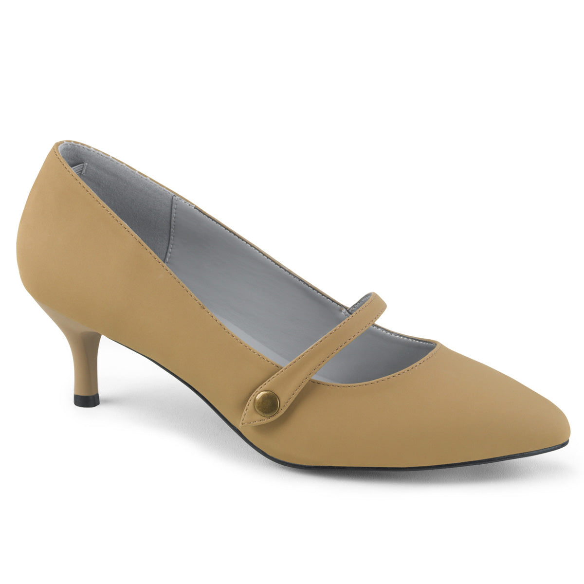 Pleaser Pink Label Pompe da donna Kitten-03 Taupe Nubuck.