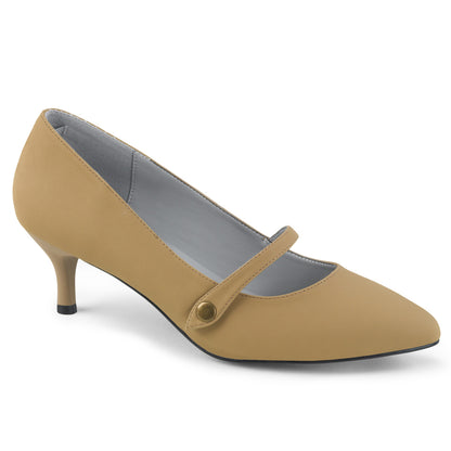 Pleaser Pink Label Pompe da donna Kitten-03 Taupe Nubuck.