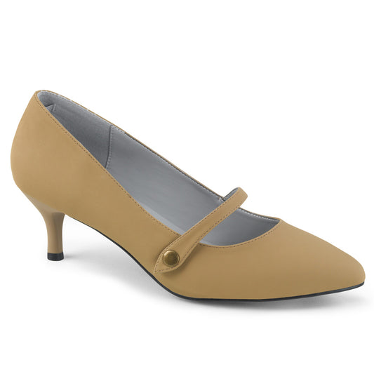 Pleaser Pink Label Pompe da donna Kitten-03 Taupe Nubuck.