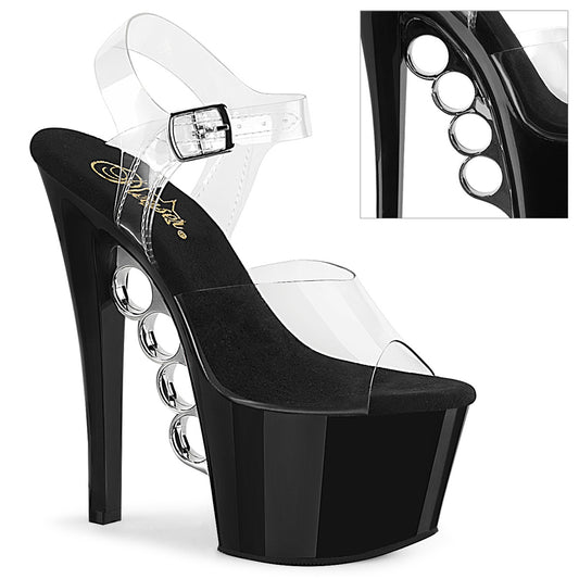 Pleaser Sandali da donna KNUCKS-708 CLR / BLK