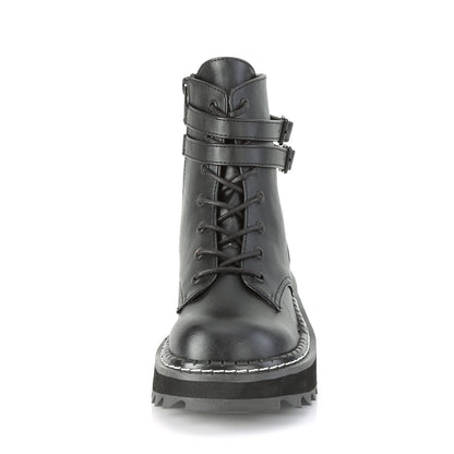 DemoniaCult Womens Ankle Boots LILITH-152 Blk Vegan Leather