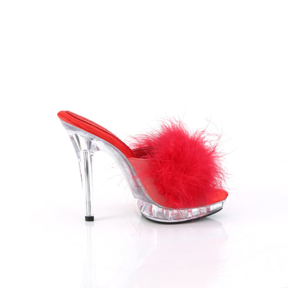Fabulicious Sandali da donna LIP-101-8 Rosso Satin-Fur / CLR