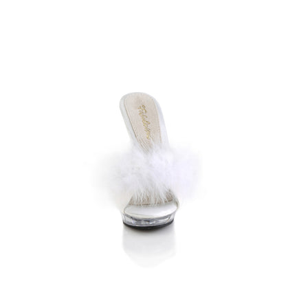 Fabulicious Sandali da donna LIP-101-8 Wht Satin-Fur / CLR